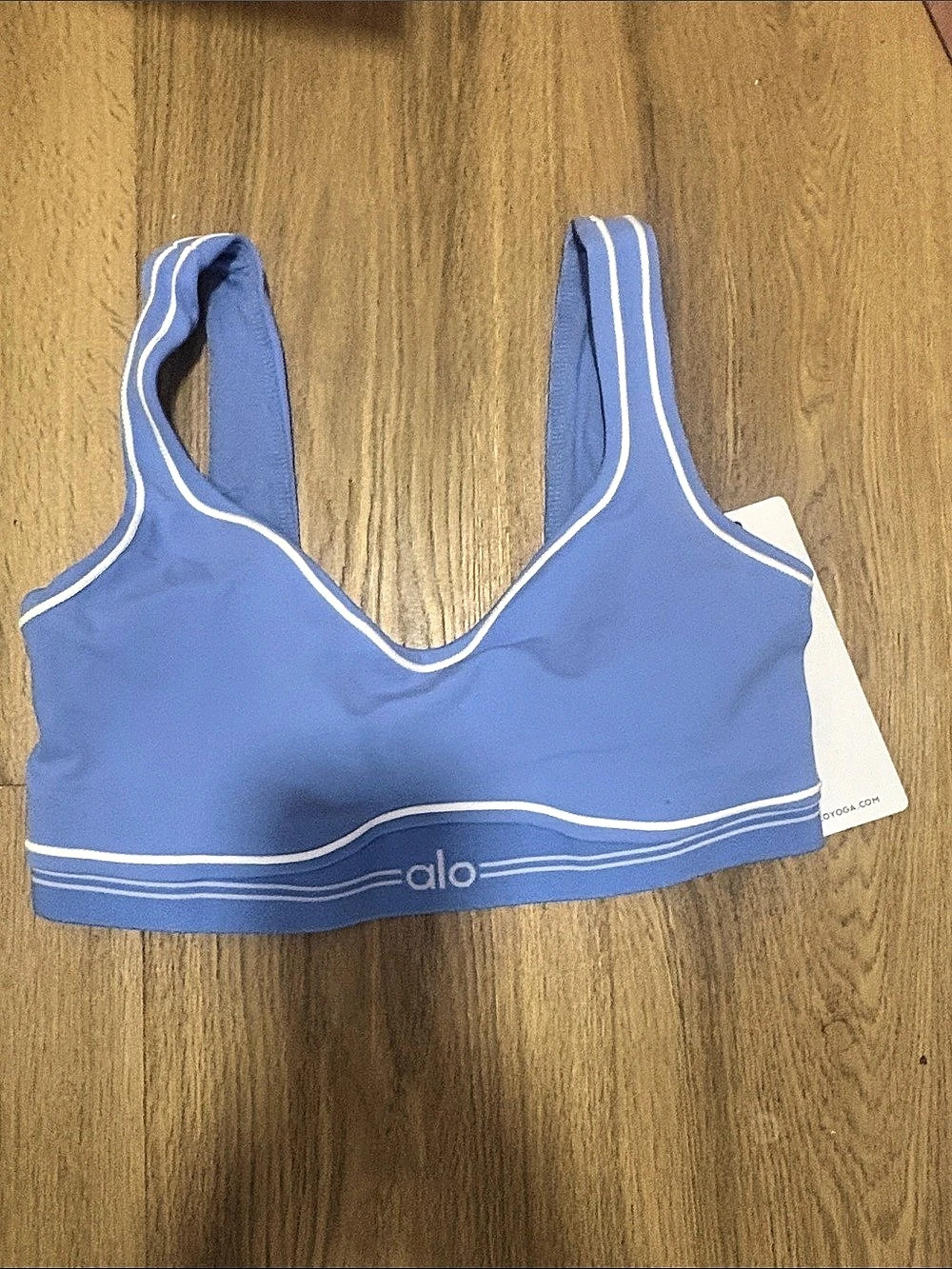 alo Blue Sports Bra BNWOT (fell off) XS